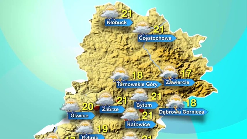 Prognoza pogody - województwo śląskie 14 września 2018 roku....