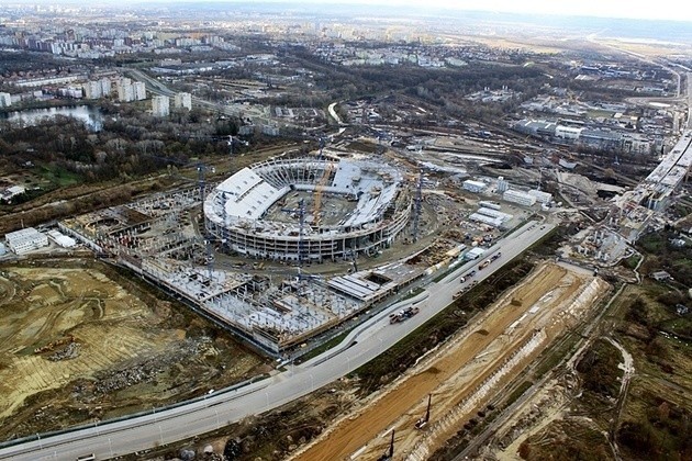 Trwa budowa Stadionu Miejskiego we Wrocławiu