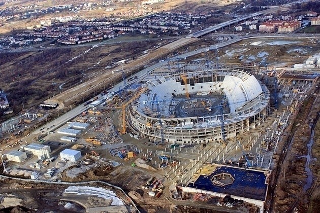 Trwa budowa Stadionu Miejskiego we Wrocławiu