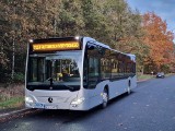 Nowoczesny autobus wyjechał na ulicę Wrocławia. Wozi pasażerów do Długołęki