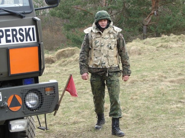 Marek Ozimek, dowódca patrolu rozminowania w Lęborku.