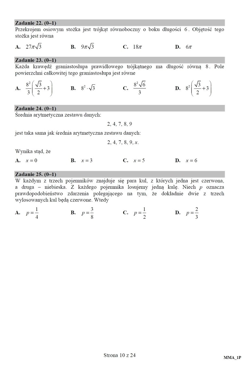 Matura 2015 Matematyka - Geometria i planimetria - proste? ZADANIA - ARKUSZ CKE - ROZWIĄZANIA