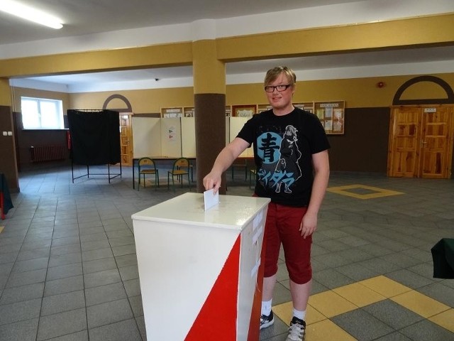 Jakub Krawczyk głosował w lokalu nr 20 w Pile