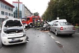 Cztery auta zderzyły się w Opolu [wideo]