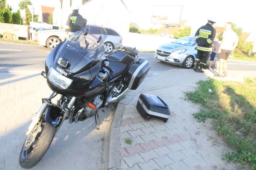 Wypadek motocyklisty pod Wrocławiem [ZDJĘCIA]