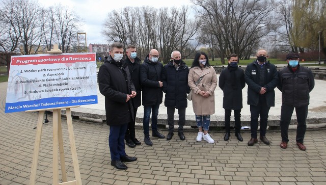 Plan sportowy dla Rzeszowa zaprezentował dzisiaj na bulwarach nad Wisłokiem dr hab. Marcin Warchoł, kandydat na prezydenta Rzeszowa. Zobowiązał się, że jeśli wygra najbliższe wybory, w pierwszej kolejności zrealizuje pięć najważniejszych jego zdaniem punktów.