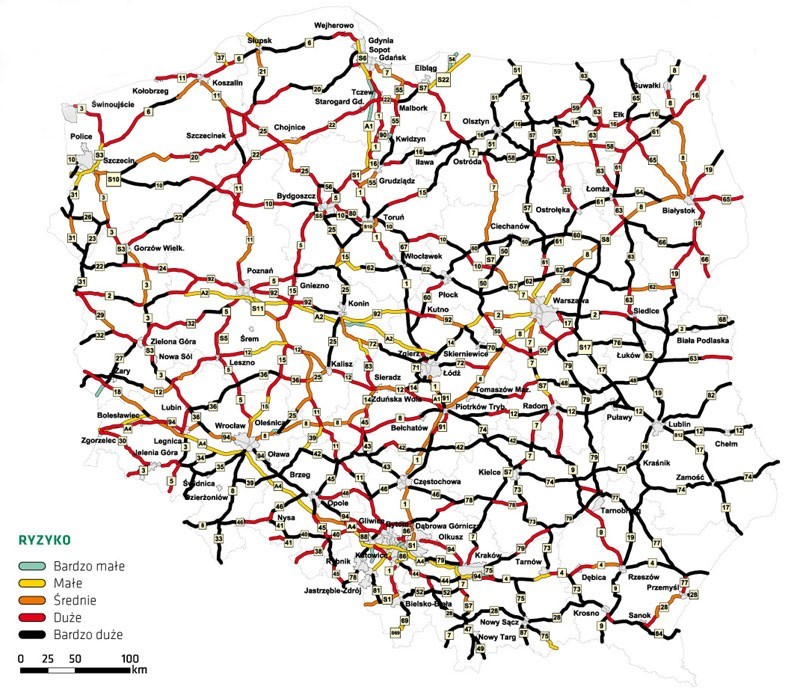 Szokujący Atlas ryzyka na drogach: Podkarpacie śmiertelnie niebezpieczne