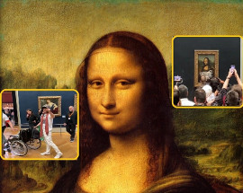 Przebrał się za staruszkę i rzucił ciastem w... "Mona Lisę"