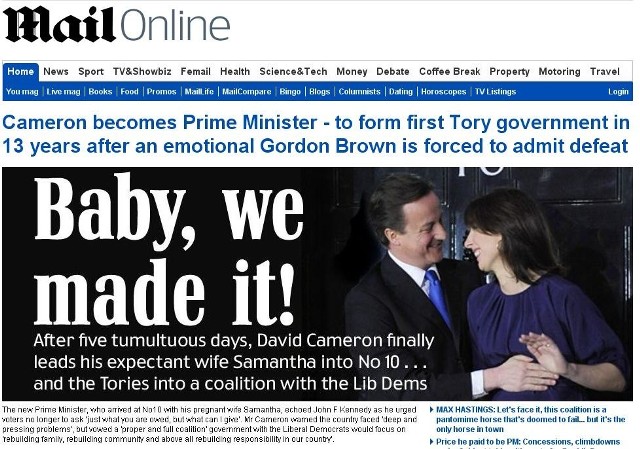 Tematem nr 1 w brytyjskiej prasie jest wybór nowego premiera. Fot. strona internetowa Daily Mail