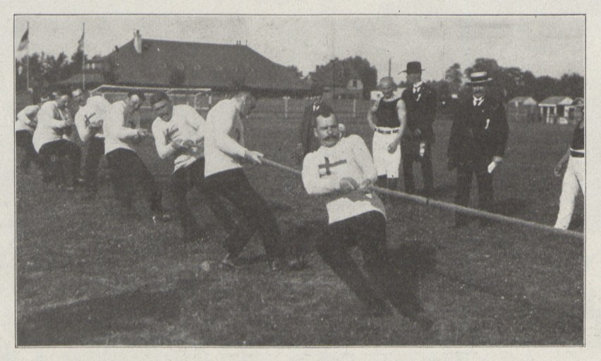Przeciąganie liny było jedną z konkurencji MŚ Breslau 1913.;