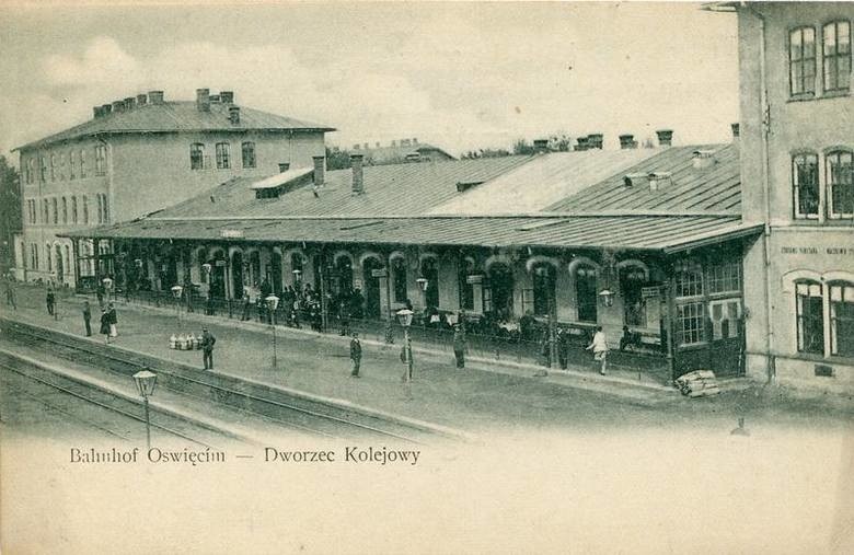 Dworzec na początku XX wieku, a dokładniej 1902 roku
