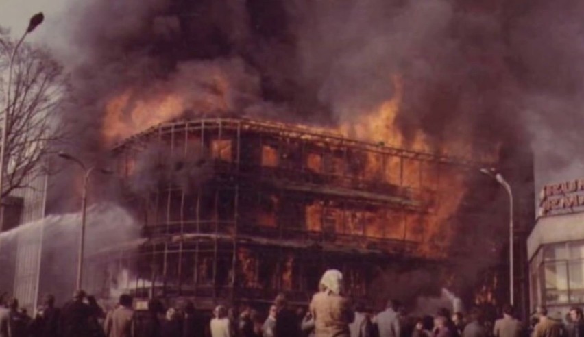 Pożar w Galerii Kaskada w Szczecinie - 27.04.1981