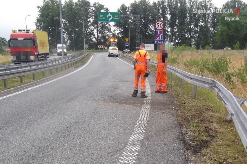 Wypadek na A1 w Bełku. Gliwiczanin nie miał prawa jazdy