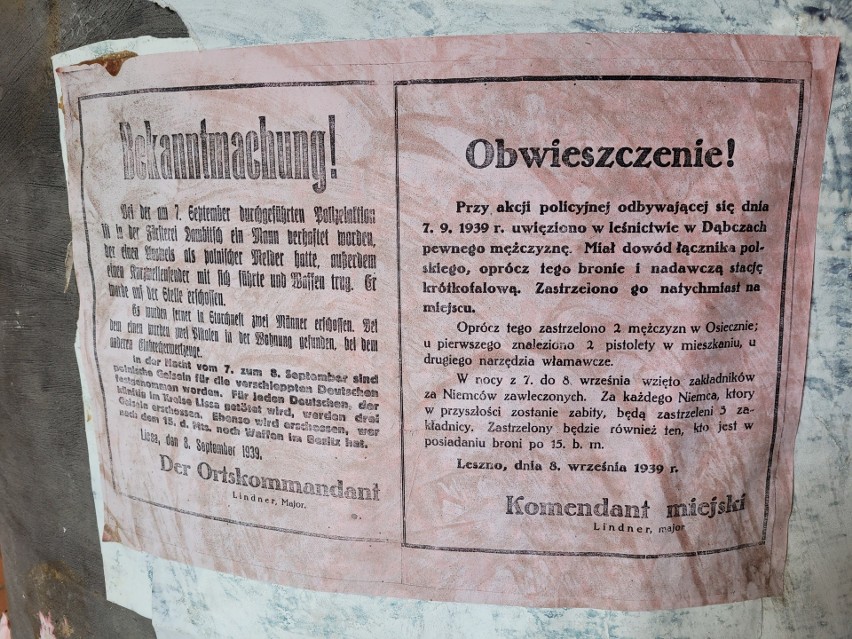 Niemieckie ogłoszenia o egzekucjach na Polakach w...
