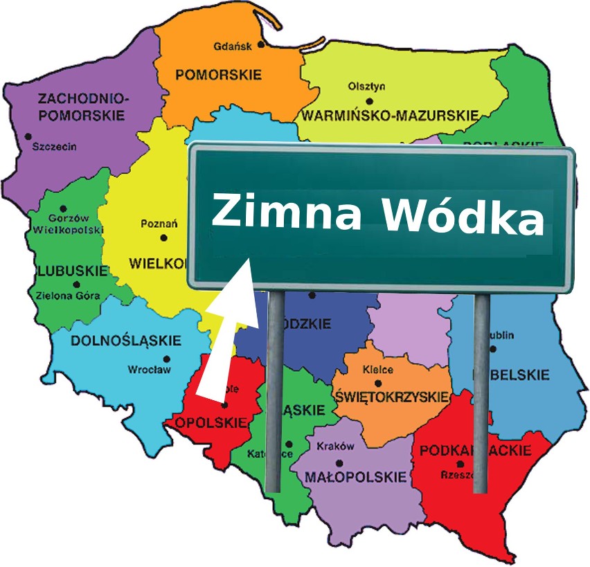 Zimna Wódka  – wieś w Polsce, położona w województwie...