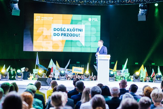 Dość kłótni, do przodu - takie hasło wyborcze przedstawiła Trzecia Droga na konwencie w Katowicach