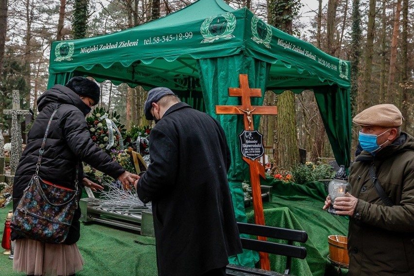 Pogrzeb Aleksandra Skowrońskiego na gdańskim cmentarzu...