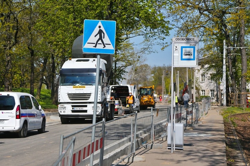 Przebudowa pętli tramwajowej na Osobowicach.