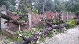 Trąba powietrzna nad Chorzowem. Zniszczony cmentarz i auta, wyrwane drzewa ZDJĘCIA WIDEO
