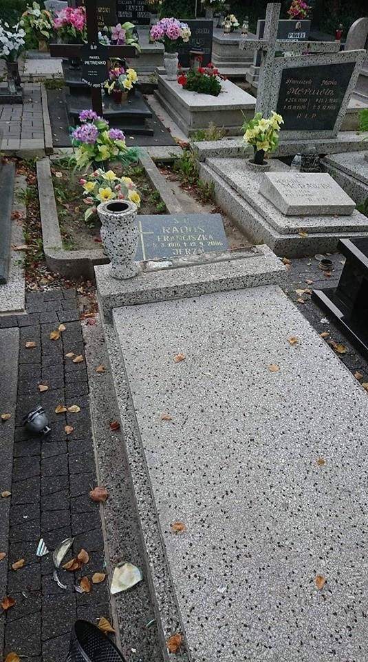Zniszczony cmentarz w Siemianowicach Śląskich