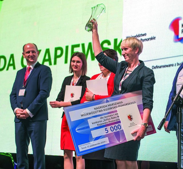 Brygida Czapiewska na gali wręczenia nagród laureatom plebiscytów Rolnik Roku i Sołtys Roku 2019
