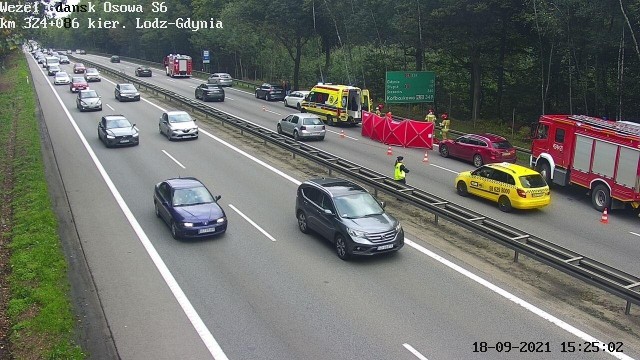 Wypadek na obwodnicy Trójmiasta w sobotę, 18.09.2021 r.! Ranny motocyklista trafił do szpitala