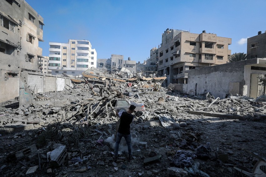 Zniszczenia w Strefie Gazy po atakach Izraela