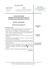 Próbny egzamin gimnazjalny 2018 OPERON: ANGIELSKI ROZSZERZONY - arkusz zadań i klucz odpowiedzi