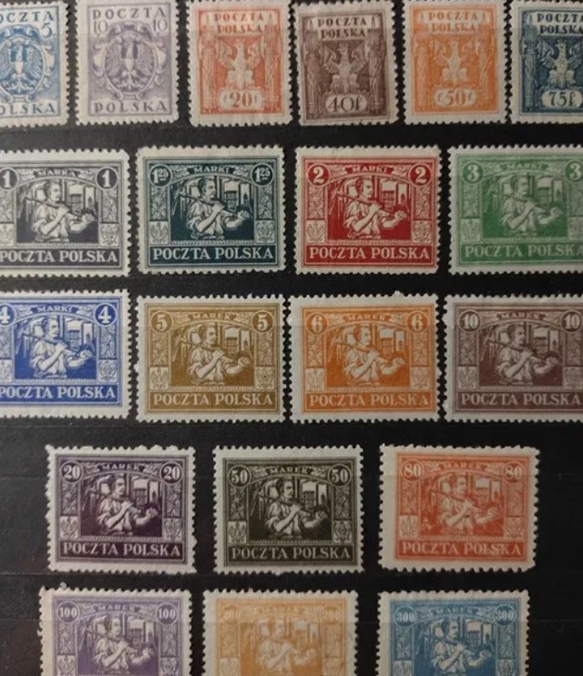 Znaczki pocztowe99 złZnaczki pocztowe Fi.144-163*Wydanie dla Górnego Śląska