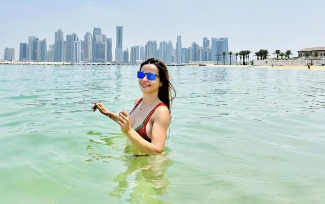 Diana Walkiewicz przebywa na wakacjach w Katarze.