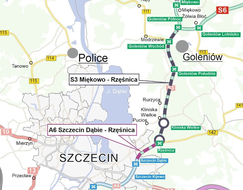 Droga nad morzem. Łatwiej na S3 i A6 od Szczecina do Goleniowa. Zobacz mapy