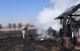 Sitaniec. Spłonął budynek gospodarczy. Zajął się od wypalanych w pobliżu traw