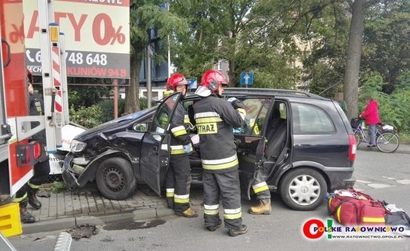 Wypadek koło Kauflandu w Kluczborku.