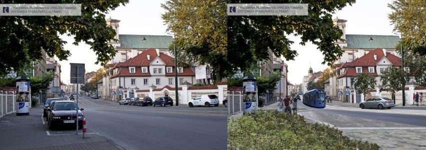 Kraków. Nowa ulica Krakowska i most Piłsudskiego. Problem ze wspólną drogą dla aut i tramwajów