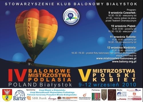 IV Balonowe Mistrzostwa Podlasia, V Mistrzostwa Polski Kobiet