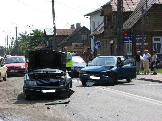 Czolowe zderzeni w Malkini