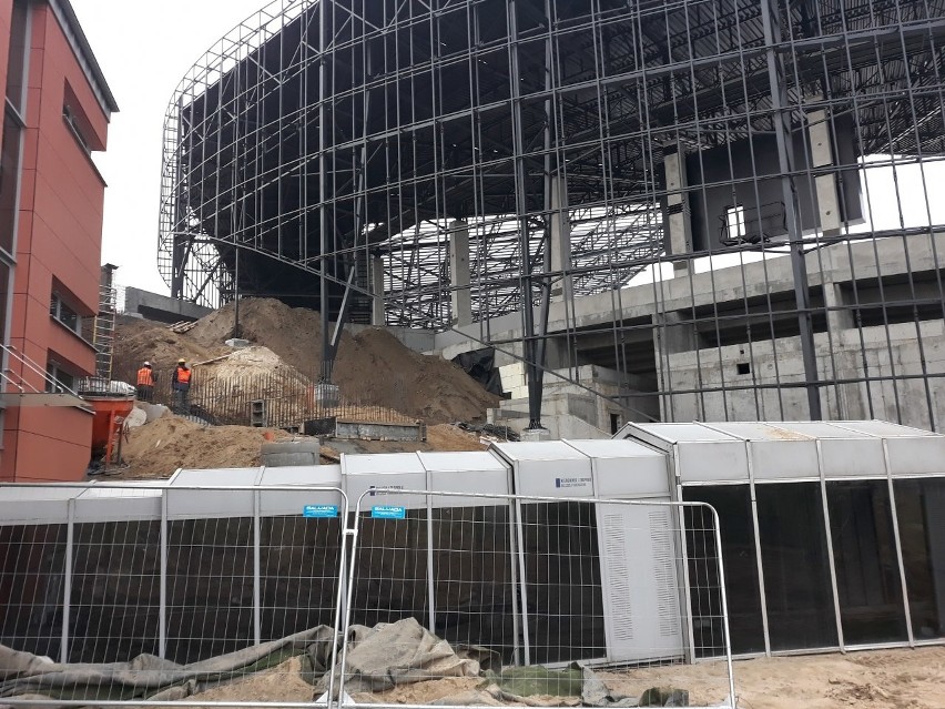 Stadion Pogoni - podczas meczu ze Stalą Mielec 7 grudnia...