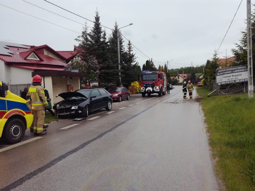Wypadek w Szewcach pod Kielcami.