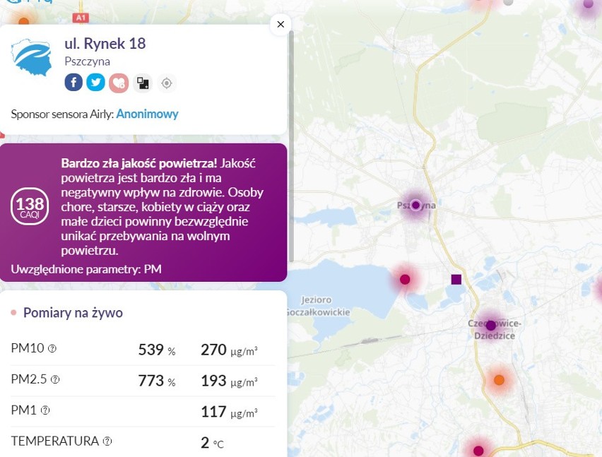 Smog w Śląskiem znów na bardzo wysokim poziomie 17 grudnia...