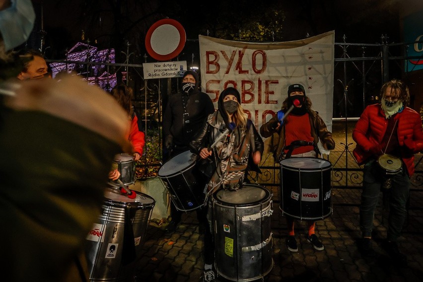 Protest muzyków przed Radiem Gdańsk, 6.11.2020 r.