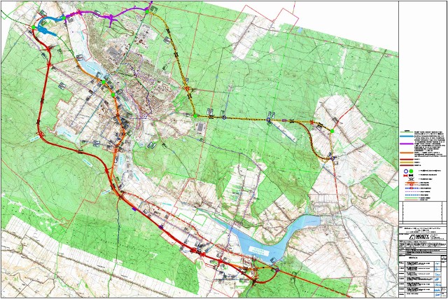 Mapka trzech wariantów obwodnicy Starachowic, autorstwa inwestora obwodnicy Starachowic. Ten wariant ma numer 3a i na załączonej mapce jest zaznaczony kolorem żółtym.