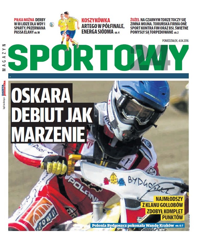 Okładka poprzedniego numeru "Magazynu Sportowego". Nowy numer już w poniedziałek, 11 kwietnia tylko z "Gazetą Pomorską".
