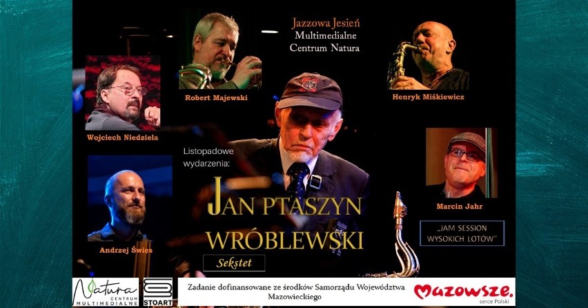 Koncert on-line Jana „Ptaszyna” Wróblewskiego w Multimedialnym Centrum Natura w Ostrołęce. 17.11.2020. Zdjęcia