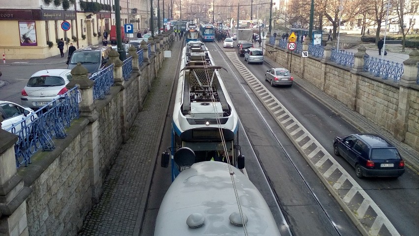 Wielkie problemy z tramwajami w centrum Krakowa