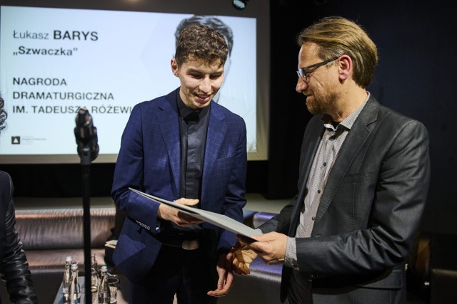 Łukasz Barys został laureatem II edycji Nagrody Dramaturgicznej im. Tadeusza Różewicza.