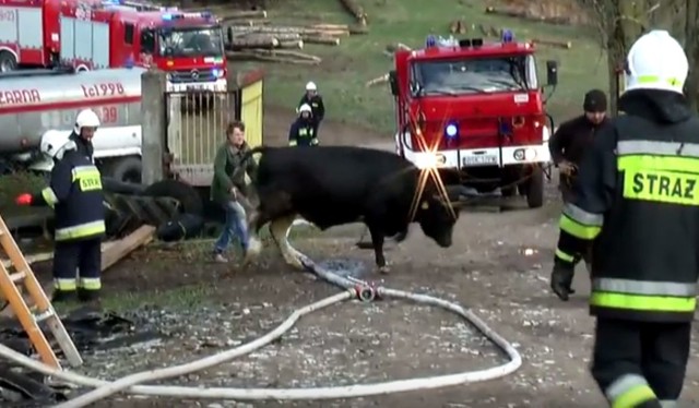 Szyszki. Pożar stodoły