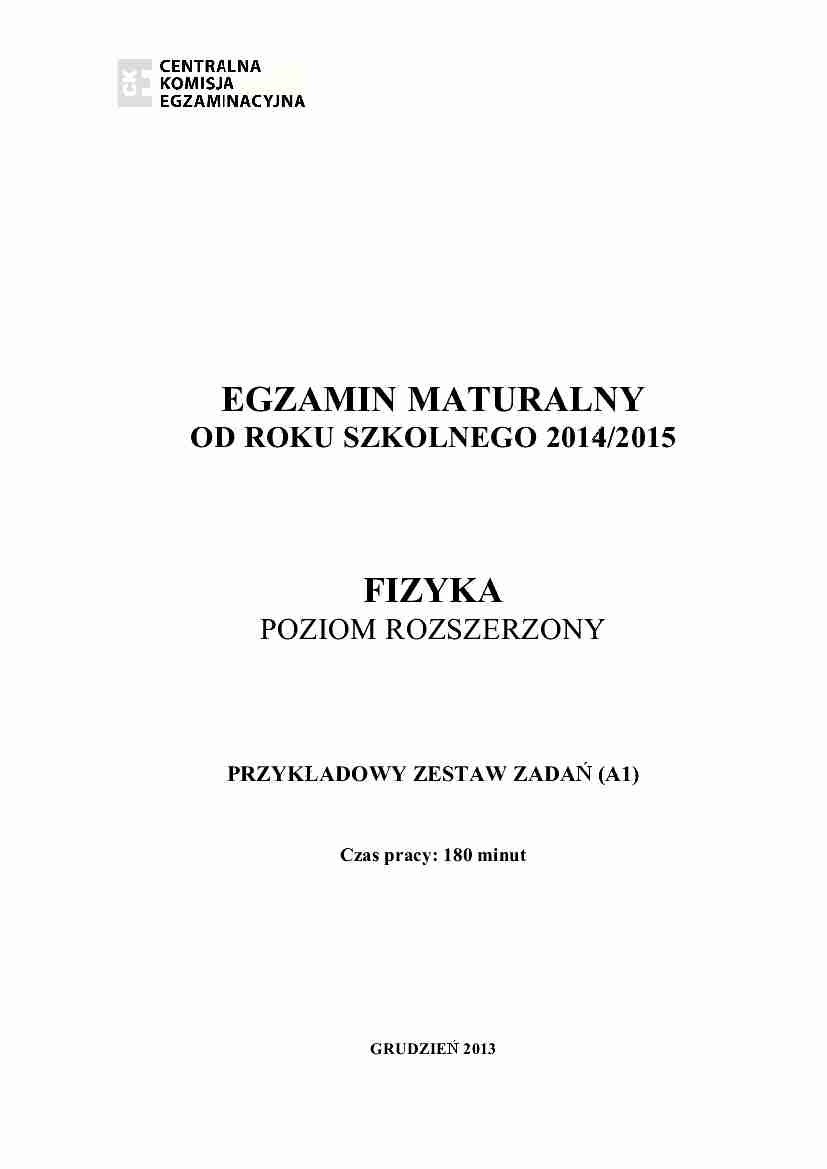 Matura 2015. Zobacz jak będzie wyglądać matura z fizyki. Rozwiąż test [TEST, ODPOWIEDZI] 