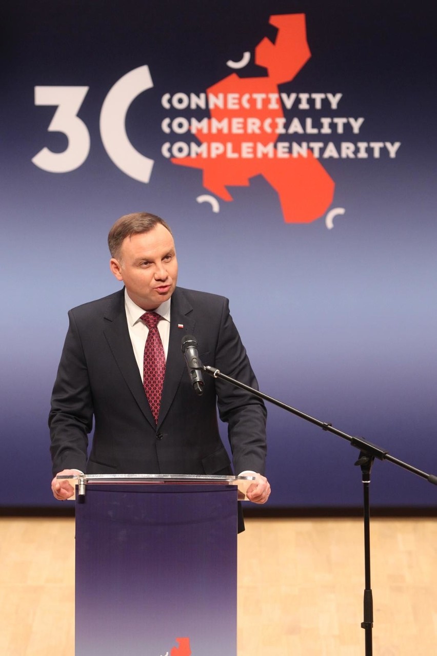Prezydent Andrzej Duda na Forum Regionów Trójmorza w G2A Arenie w Jasionce k. Rzeszowa [ZDJĘCIA]