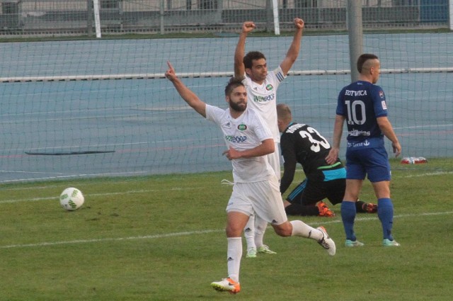 Piłkarze Radomiaka cieszyli się z trzech punktów po meczu z Kotwicą Kołobrzeg.