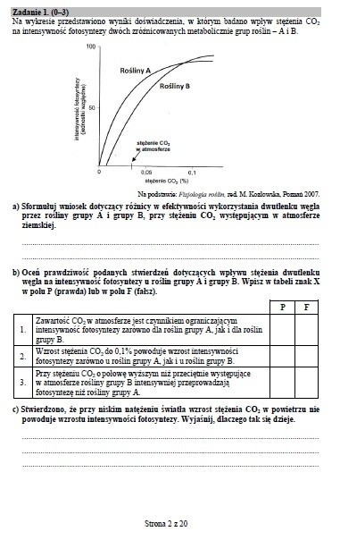 MATURA próbna 2015 z biologii